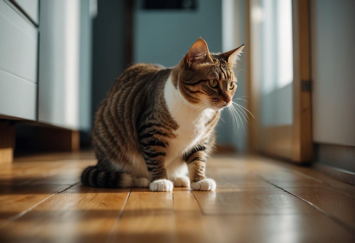 cat on floor