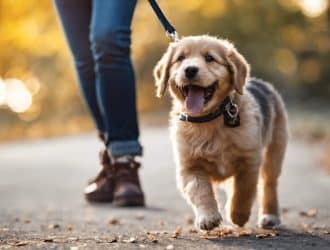 leash training puppy