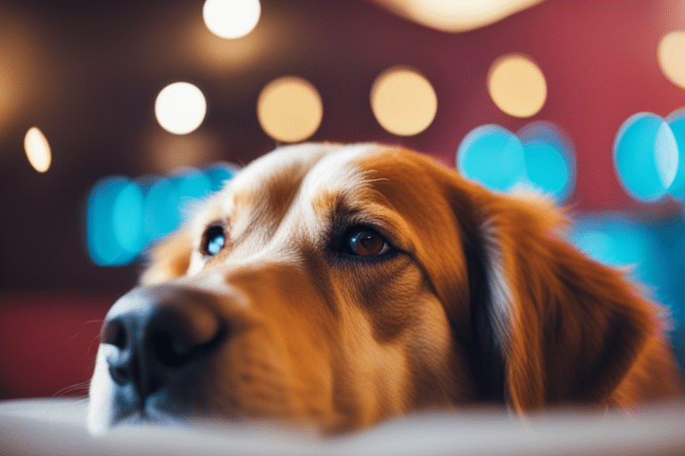 Image of a dog with labored breathing