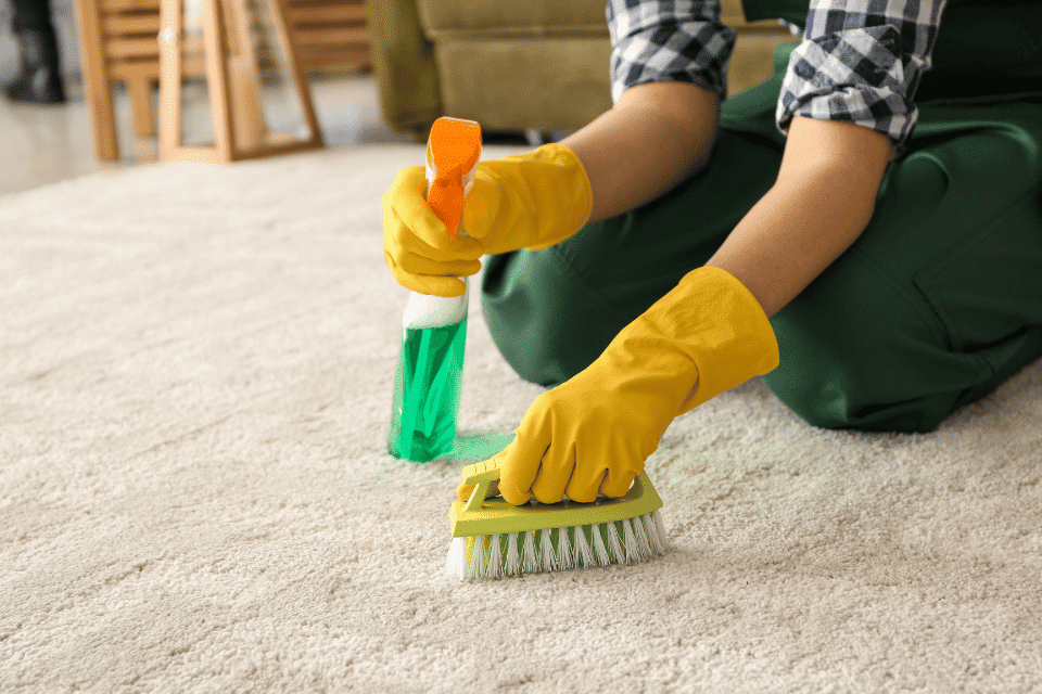 cleaning carpet